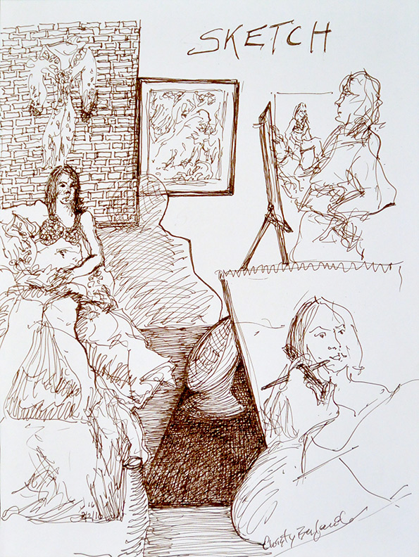 Christy Bergland figure drawings, Sketch