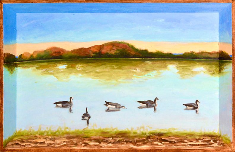 Christy Bergland, Autumn Geese on Great Pond