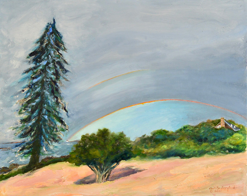 Christy Bergland Maine Biddeford Pool Blue Spruce Before it Fell