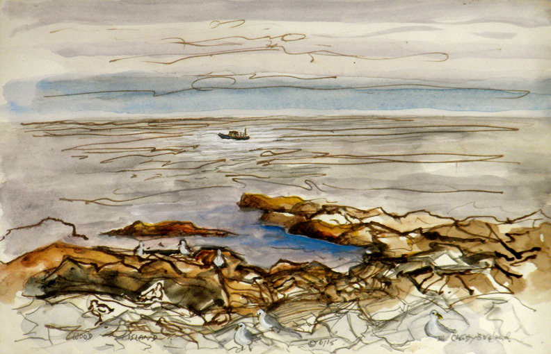 Lobster Boat off Wood Island