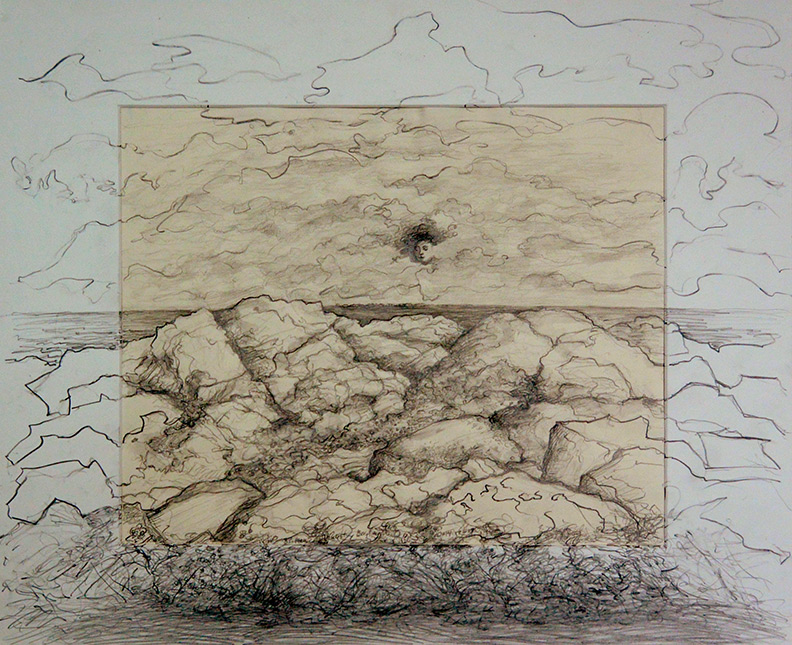 Christy Bergland Maine Landscapes, Moon Day Rocks