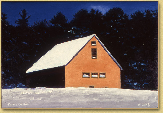 Winter Barn...Maine Evening 