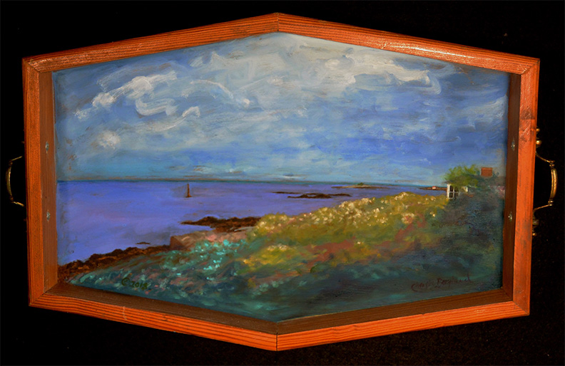 Christy Bergland, acrylic boxes, Saco Bay Evening