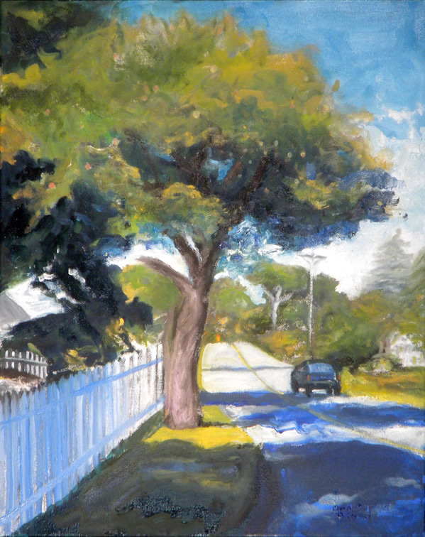 Summer Apple Tree with Tree Spirits