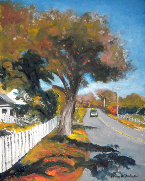 Fall Apple Tree with Tree Spirits