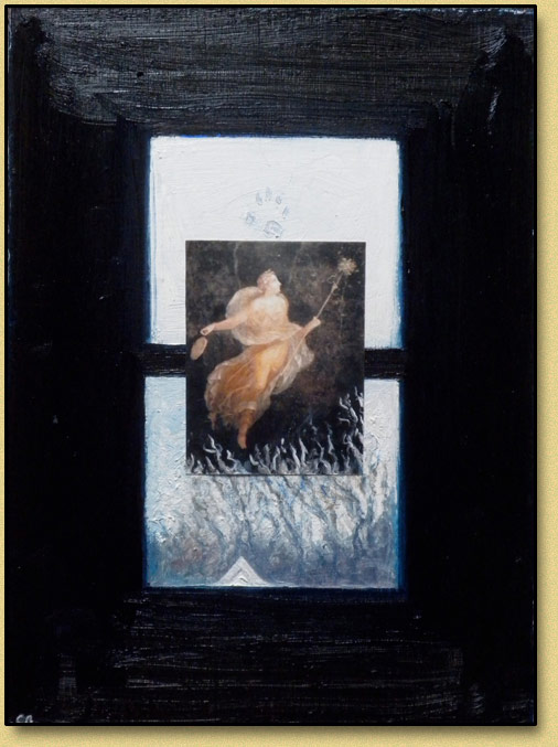 Floating Maenad from Pompeii 100-79 AD, Winter- A Sheppard Pratt Window View 