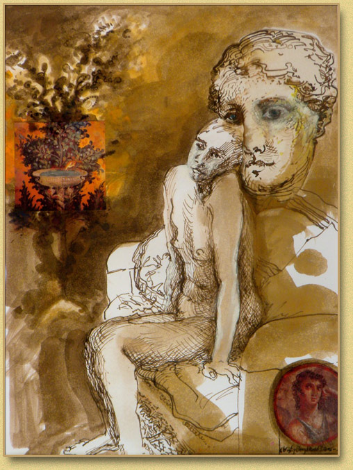 Model Contemplating Antiquity