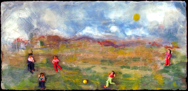 Christy Bergland Encaustic series, Encaustic Mexican Soccer