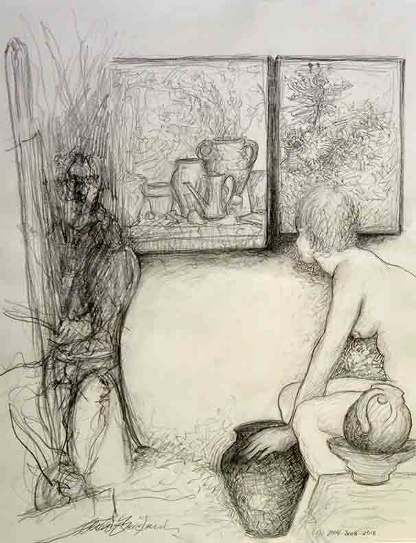 Christy Bergland figure drawings, Joe's Studio