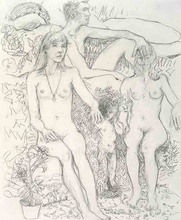 Christy Bergland figure drawing, Models on Federal St