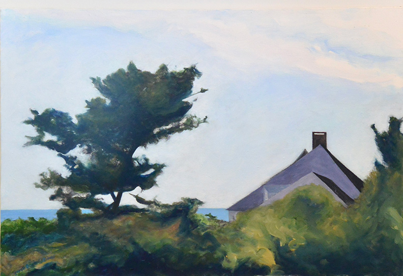 Christy Bergland, Eagle's Nest Roof Top in the Sky with Evergreens