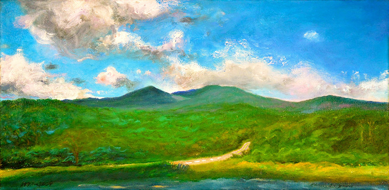 Christy Bergland other landscapes, Noon - The Road to Elizabethtown from Rt. 73