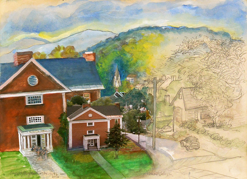 Christy Bergland photo collage, A View from Vermont College