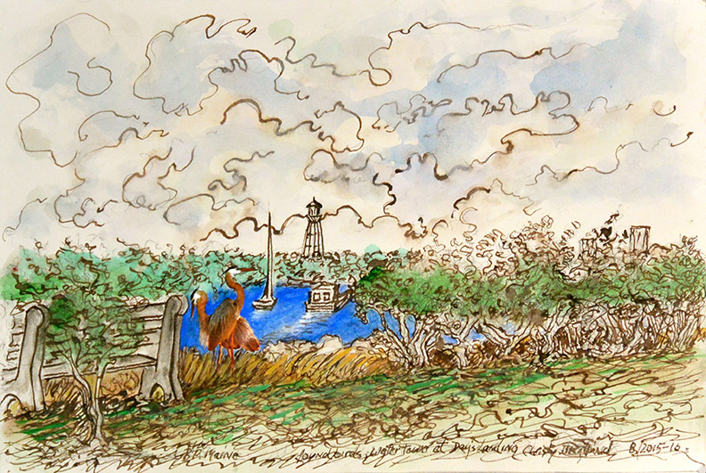 Christy Bergland Maine Landscape, Found Birds at Day's Landing